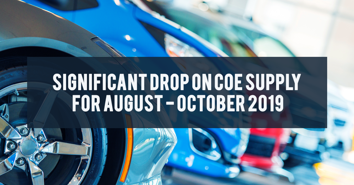 COE Supply August - October 2019 Quota Period